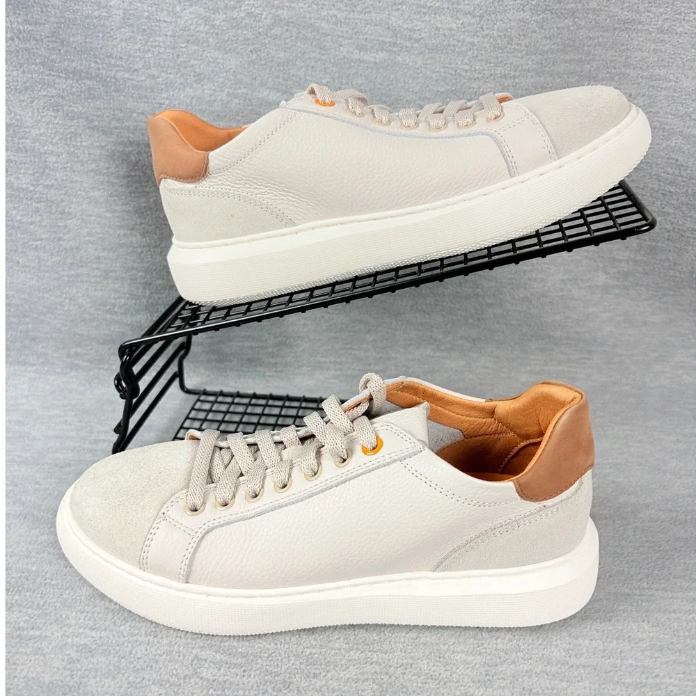 Samuel Hubbard Sunset Sneaker Womens 6 M Taupe Leather W1650-109 Womens 6 Medium